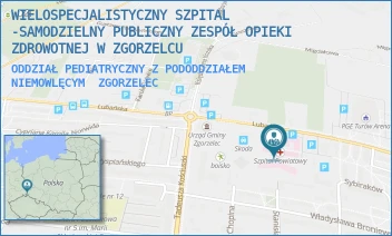 ODDZIAŁ PEDIATRYCZNY Z PODODDZIAŁEM NIEMOWLĘCYM - WIELOSPECJALISTYCZNY SZPITAL -SAMODZIELNY PUBLICZNY ZESPÓŁ OPIEKI ZDROWOTNEJ W ZGORZELCU - UL. LUBAŃSKA 11-12,  ZGORZELEC