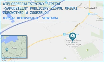 ODDZIAŁ DETOKSYKACJI - WIELOSPECJALISTYCZNY SZPITAL -SAMODZIELNY PUBLICZNY ZESPÓŁ OPIEKI ZDROWOTNEJ W ZGORZELCU - UL. ROLNICZA 25,  SIENIAWKA