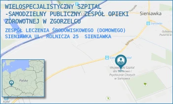 ZESPÓŁ LECZENIA ŚRODOWISKOWEGO (DOMOWEGO) SIENIAWKA UL. ROLNICZA 25 - WIELOSPECJALISTYCZNY SZPITAL -SAMODZIELNY PUBLICZNY ZESPÓŁ OPIEKI ZDROWOTNEJ W ZGORZELCU - UL. ROLNICZA 25,  SIENIAWKA