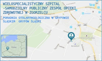 PORADNIA OTOLARYNGOLOGICZNA W GRYFOWIE ŚLĄSKIM - WIELOSPECJALISTYCZNY SZPITAL -SAMODZIELNY PUBLICZNY ZESPÓŁ OPIEKI ZDROWOTNEJ W ZGORZELCU - UL. MALOWNICZA 1/-,  GRYFÓW ŚLĄSKI