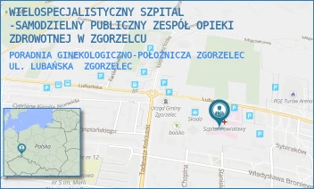 PORADNIA GINEKOLOGICZNO-POŁOŻNICZA ZGORZELEC UL. LUBAŃSKA - WIELOSPECJALISTYCZNY SZPITAL -SAMODZIELNY PUBLICZNY ZESPÓŁ OPIEKI ZDROWOTNEJ W ZGORZELCU - UL. LUBAŃSKA 11-12,  ZGORZELEC