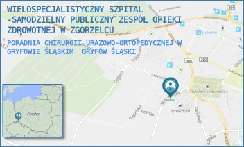 PORADNIA CHIRURGII URAZOWO-ORTOPEDYCZNEJ W GRYFOWIE ŚLĄSKIM - WIELOSPECJALISTYCZNY SZPITAL -SAMODZIELNY PUBLICZNY ZESPÓŁ OPIEKI ZDROWOTNEJ W ZGORZELCU - UL. MALOWNICZA 1/-,  GRYFÓW ŚLĄSKI
