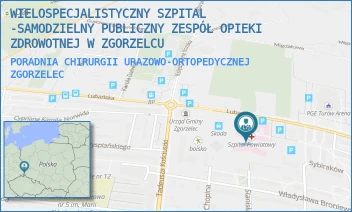 PORADNIA CHIRURGII URAZOWO-ORTOPEDYCZNEJ - WIELOSPECJALISTYCZNY SZPITAL -SAMODZIELNY PUBLICZNY ZESPÓŁ OPIEKI ZDROWOTNEJ W ZGORZELCU - UL. LUBAŃSKA 11-12,  ZGORZELEC