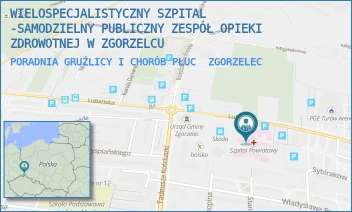 PORADNIA GRUŹLICY I CHORÓB PŁUC - WIELOSPECJALISTYCZNY SZPITAL -SAMODZIELNY PUBLICZNY ZESPÓŁ OPIEKI ZDROWOTNEJ W ZGORZELCU - UL. LUBAŃSKA 11-12,  ZGORZELEC