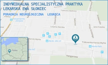 PORADNIA NEUROLOGICZNA - INDYWIDUALNA SPECJALISTYCZNA PRAKTYKA LEKARSKA EWA SŁONIEC - UL. PŁK. KAROLA MYRKA 4A/7,  LEGNICA