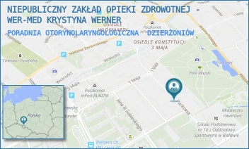 PORADNIA OTORYNOLARYNGOLOGICZNA - NIEPUBLICZNY ZAKŁAD OPIEKI ZDROWOTNEJ - WER-MED KRYSTYNA WERNER - UL. PARKOWA 9,  DZIERŻONIÓW