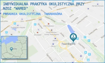 PORADNIA OKULISTYCZNA - INDYWIDUALNA PRAKTYKA OKULISTYCZNA PRZY NZOZ "WAMED" - UL. GDAŃSKA 16,  TWARDOGÓRA