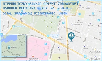 DZIAŁ (PRACOWNIA) FIZJOTERAPII - NIEPUBLICZNY ZAKŁAD OPIEKI ZDROWOTNEJ OŚRODEK MEDYCYNY PRACY SP. Z O.O. - UL. SŁONECZNA 1,  LUBIN