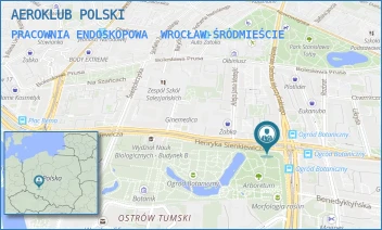 PRACOWNIA ENDOSKOPOWA - AEROKLUB POLSKI - UL. H. SIENKIEWICZA 108-110,  WROCŁAW-ŚRÓDMIEŚCIE