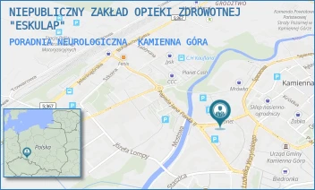 PORADNIA NEUROLOGICZNA - NIEPUBLICZNY ZAKŁAD OPIEKI ZDROWOTNEJ "ESKULAP" - UL. WŁADYSŁAWA BRONIEWSKIEGO 26/26A,  KAMIENNA GÓRA