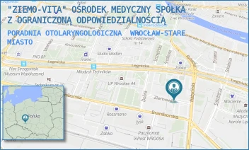 PORADNIA OTOLARYNGOLOGICZNA - "ZIEMO-VITA" OŚRODEK MEDYCZNY SPÓŁKA Z OGRANICZONĄ ODPOWIEDZIALNOŚCIĄ - UL. ZIEMOWITA 1-9,  WROCŁAW-STARE MIASTO
