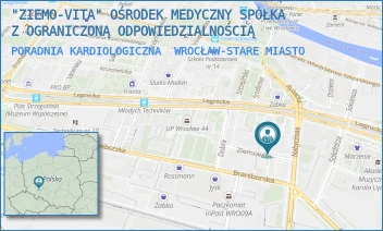 PORADNIA KARDIOLOGICZNA - "ZIEMO-VITA" OŚRODEK MEDYCZNY SPÓŁKA Z OGRANICZONĄ ODPOWIEDZIALNOŚCIĄ - UL. ZIEMOWITA 1-9,  WROCŁAW-STARE MIASTO