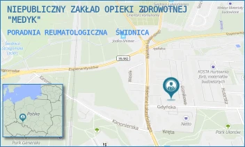 PORADNIA REUMATOLOGICZNA - NIEPUBLICZNY ZAKŁAD OPIEKI ZDROWOTNEJ "MEDYK" - UL. LICZNIKOWA 3,  ŚWIDNICA