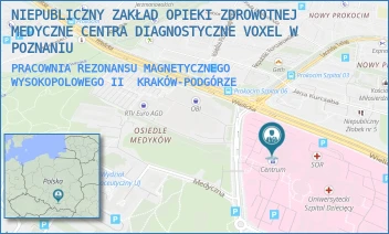 PRACOWNIA REZONANSU MAGNETYCZNEGO WYSOKOPOLOWEGO II - NIEPUBLICZNY ZAKŁAD OPIEKI ZDROWOTNEJ MEDYCZNE CENTRA DIAGNOSTYCZNE VOXEL W POZNANIU - UL. WIELICKA 265,  KRAKÓW-PODGÓRZE