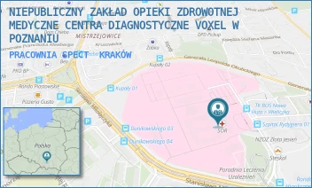 PRACOWNIA SPECT - NIEPUBLICZNY ZAKŁAD OPIEKI ZDROWOTNEJ MEDYCZNE CENTRA DIAGNOSTYCZNE VOXEL W POZNANIU - OSIEDLE ZŁOTEJ JESIENI 1,  KRAKÓW