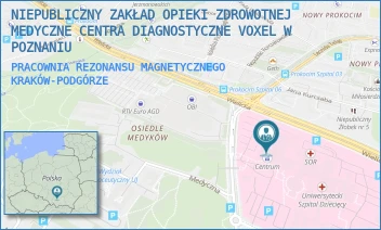 PRACOWNIA REZONANSU MAGNETYCZNEGO - NIEPUBLICZNY ZAKŁAD OPIEKI ZDROWOTNEJ MEDYCZNE CENTRA DIAGNOSTYCZNE VOXEL W POZNANIU - UL. WIELICKA 265,  KRAKÓW-PODGÓRZE