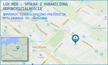 PORADNIA GINEKOLOGICZNO-POŁOŻNICZA MYŚLIBORSKA 95 - LUX MED - SPÓŁKA Z OGRANICZONĄ ODPOWIEDZIALNOŚCIĄ - MYŚLIBORSKA 95,  WARSZAWA