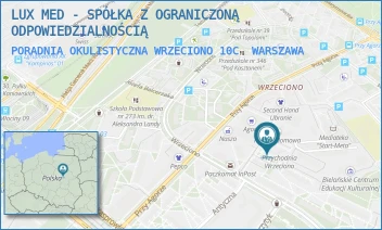 PORADNIA OKULISTYCZNA WRZECIONO 10C - LUX MED - SPÓŁKA Z OGRANICZONĄ ODPOWIEDZIALNOŚCIĄ - WRZECIONO 10C,  WARSZAWA