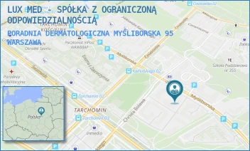 PORADNIA DERMATOLOGICZNA MYŚLIBORSKA 95 - LUX MED - SPÓŁKA Z OGRANICZONĄ ODPOWIEDZIALNOŚCIĄ - MYŚLIBORSKA 95,  WARSZAWA