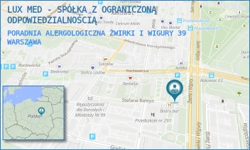 PORADNIA ALERGOLOGICZNA ŻWIRKI I WIGURY 39 - LUX MED - SPÓŁKA Z OGRANICZONĄ ODPOWIEDZIALNOŚCIĄ - ŻWIRKI I WIGURY 39,  WARSZAWA