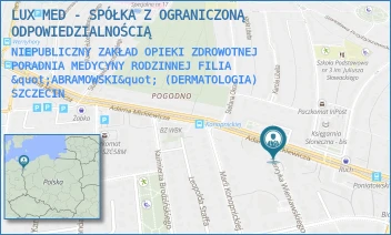NIEPUBLICZNY ZAKŁAD OPIEKI ZDROWOTNEJ PORADNIA MEDYCYNY RODZINNEJ FILIA "ABRAMOWSKI" (DERMATOLOGIA) - LUX MED SPÓŁKA Z OGRANICZONĄ ODPOWIEDZIALNOŚCIĄ - MICKIEWICZA 128A,  SZCZECIN