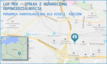 PORADNIA KARDIOLOGICZNA DLA DZIECI - LUX MED - SPÓŁKA Z OGRANICZONĄ ODPOWIEDZIALNOŚCIĄ - UL. STANISŁAWA JABŁOŃSKIEGO 2/4,  RZESZÓW