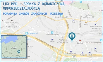 PORADNIA CHORÓB ZAKAŹNYCH - LUX MED - SPÓŁKA Z OGRANICZONĄ ODPOWIEDZIALNOŚCIĄ - UL. STANISŁAWA JABŁOŃSKIEGO 2/4,  RZESZÓW