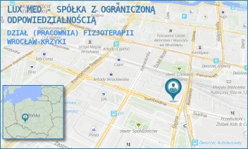 DZIAŁ (PRACOWNIA) FIZJOTERAPII - LUX MED - SPÓŁKA Z OGRANICZONĄ ODPOWIEDZIALNOŚCIĄ - UL. SWOBODNA 1,  WROCŁAW-KRZYKI