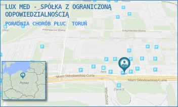 PORADNIA CHORÓB PŁUC - LUX MED - SPÓŁKA Z OGRANICZONĄ ODPOWIEDZIALNOŚCIĄ - MARII SKŁODOWSKIEJ-CURIE 73,  TORUŃ