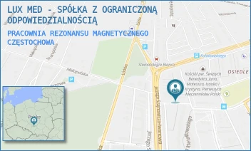 PRACOWNIA REZONANSU MAGNETYCZNEGO - LUX MED - SPÓŁKA Z OGRANICZONĄ ODPOWIEDZIALNOŚCIĄ - UL. PCK 1,  CZĘSTOCHOWA