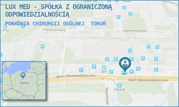 PORADNIA CHIRURGII OGÓLNEJ - LUX MED - SPÓŁKA Z OGRANICZONĄ ODPOWIEDZIALNOŚCIĄ - MARII SKŁODOWSKIEJ-CURIE 73,  TORUŃ