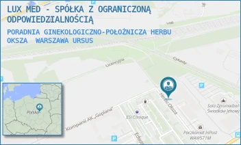 PORADNIA GINEKOLOGICZNO-POŁOŻNICZA HERBU OKSZA - LUX MED - SPÓŁKA Z OGRANICZONĄ ODPOWIEDZIALNOŚCIĄ - HERBU OKSZA 26,  WARSZAWA URSUS