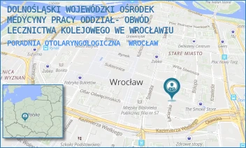 PORADNIA OTOLARYNGOLOGICZNA - DOLNOŚLĄSKI WOJEWÓDZKI OŚRODEK MEDYCYNY PRACY - OŁAWSKA 14,  WROCŁAW