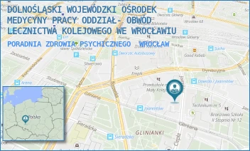 PORADNIA ZDROWIA PSYCHICZNEGO - DOLNOŚLĄSKI WOJEWÓDZKI OŚRODEK MEDYCYNY PRACY - UL. JOANNITÓW 10/12,  WROCŁAW