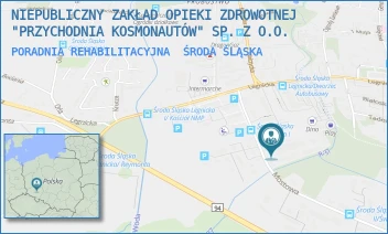 PORADNIA REHABILITACYJNA - NIEPUBLICZNY ZAKŁAD OPIEKI ZDROWOTNEJ "PRZYCHODNIA KOSMONAUTÓW" SP. Z O.O. - UL. MOSTOWA 19,  ŚRODA ŚLĄSKA