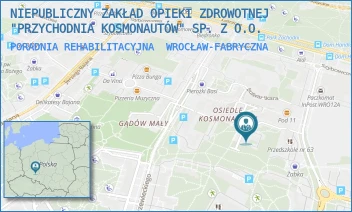 PORADNIA REHABILITACYJNA - NIEPUBLICZNY ZAKŁAD OPIEKI ZDROWOTNEJ "PRZYCHODNIA KOSMONAUTÓW" SP. Z O.O. - UL. EUGENIUSZA HORBACZEWSKIEGO 35,  WROCŁAW-FABRYCZNA