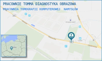 PRACOWNIA TOMOGRAFII KOMPUTEROWEJ - PRACOWNIE TOMMA DIAGNOSTYKA OBRAZOWA - UL. OLEŚNICKA 10,  NAMYSŁÓW