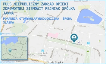 PORADNIA OTORYNOLARYNGOLOGICZNA - PULS NIEPUBLICZNY ZAKŁAD OPIEKI ZDROWOTNEJ ZIEMOWIT REJNIAK SPÓLKA JAWNA - UL. UL. KONSTYTUCJI 3-GO MAJA 7,  ŚRODA ŚLĄSKA