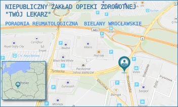 PORADNIA REUMATOLOGICZNA - NIEPUBLICZNY ZAKŁAD OPIEKI ZDROWOTNEJ "TWÓJ LEKARZ" - UL. WROCŁAWSKA 24A/1,  BIELANY WROCŁAWSKIE
