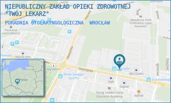 PORADNIA OTOLARYNGOLOGICZNA - NIEPUBLICZNY ZAKŁAD OPIEKI ZDROWOTNEJ "TWÓJ LEKARZ" - UL. ZWYCIĘSKA 41,  WROCŁAW