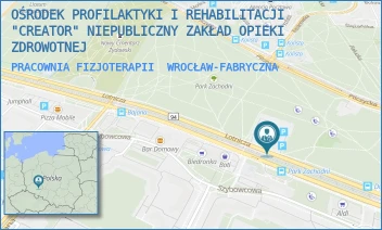 PRACOWNIA FIZJOTERAPII - OŚRODEK PROFILAKTYKI I REHABILITACJI "CREATOR" NIEPUBLICZNY ZAKŁAD OPIEKI ZDROWOTNEJ - UL. LOTNICZA 37,  WROCŁAW-FABRYCZNA