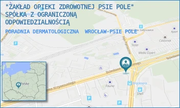 PORADNIA DERMATOLOGICZNA - "ZAKŁAD OPIEKI ZDROWOTNEJ PSIE POLE" SPÓŁKA Z OGRANICZONĄ ODPOWIEDZIALNOŚCIĄ - UL. BRUCKNERA 47-49,  WROCŁAW-PSIE POLE