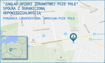 PORADNIA LOGOPEDYCZNA - "ZAKŁAD OPIEKI ZDROWOTNEJ PSIE POLE" SPÓŁKA Z OGRANICZONĄ ODPOWIEDZIALNOŚCIĄ - UL. POTOCKIEGO 2,  WROCŁAW-PSIE POLE