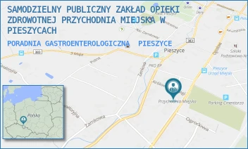 PORADNIA GASTROENTEROLOGICZNA - SAMODZIELNY PUBLICZNY ZAKŁAD OPIEKI ZDROWOTNEJ PRZYCHODNIA MIEJSKA W PIESZYCACH - UL. KRÓLOWEJ JADWIGI 1,  PIESZYCE