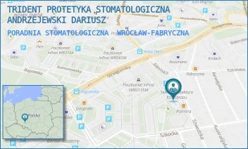 PORADNIA STOMATOLOGICZNA - TRIDENT PROTETYKA STOMATOLOGICZNA ANDRZEJEWSKI DARIUSZ - UL. SZWEDZKA 15D,  WROCŁAW-FABRYCZNA