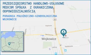 PORADNIA POŁOŻNICZNO-GINEKOLOGICZNA - PRZEDSIĘBIORSTWO HANDLOWO-USŁUGOWE MEDCOM SPÓŁKA  Z OGRANICZONĄ ODPOWIEDZIALNOŚCIĄ - UL. ZDROWA 6,  WOJKOWICE