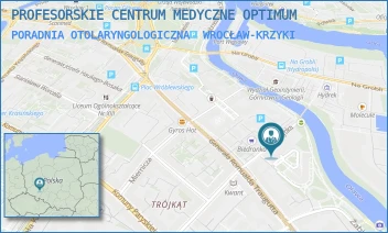 PORADNIA OTOLARYNGOLOGICZNA - PROFESORSKIE CENTRUM MEDYCZNE OPTIMUM - SZYBKA 5 C,  WROCŁAW-KRZYKI