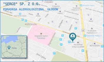 PORADNIA ALERGOLOGICZNA - "SERCE" SP. Z O.O. - UL. TADEUSZA KOŚCIUSZKI 15A,  GŁOGÓW