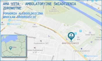 PORADNIA ALERGOLOGICZNA - AMA VITA - AMBULATORYJNE ŚWIADCZENIA ZDROWOTNE - UL. BERNARDA BELOTTA CANALETTA 4,  WROCŁAW-ŚRÓDMIEŚCIE