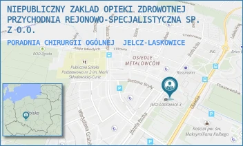 PORADNIA CHIRURGII OGÓLNEJ - NIEPUBLICZNY ZAKLAD OPIEKI ZDROWOTNEJ PRZYCHODNIA REJONOWO-SPECJALISTYCZNA SP. Z O.O. - UL. JÓZEFA BOŻKA 13,  JELCZ-LASKOWICE